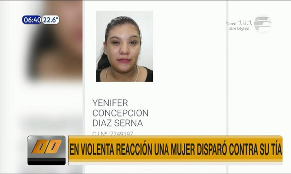 En violenta reacción una mujer disparó contra su tía | Telefuturo