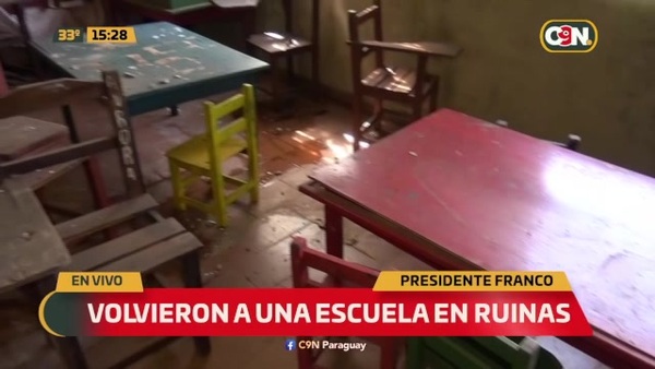 Volvieron a una escuela en ruinas - C9N