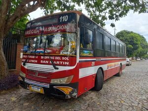 Bus choca por un árbol sobre la Avda. Aviadores del Chaco - Nacionales - ABC Color