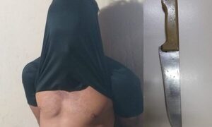Exconvicto agredió a una mujer en la calle y amenazó a guardia