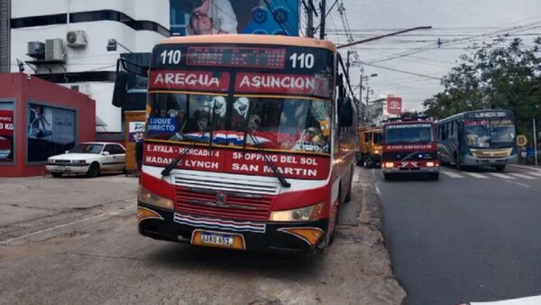 Micro chocó contra un árbol y un pasajero resultó herido