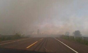 Incendio de sojal causó una intensa humareda en San Ignacio