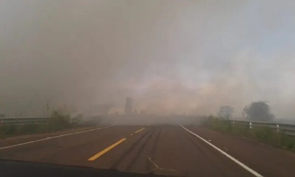 Incendio de sojal causó una intensa humareda en San Ignacio