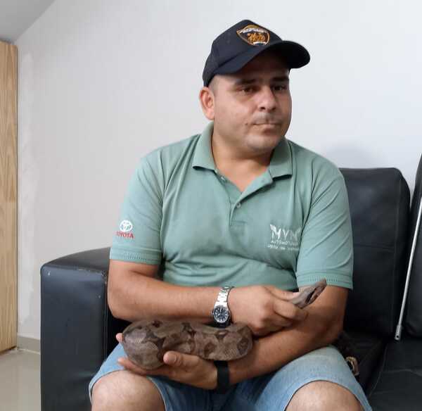 Rescatan un mbói ro’y del motor de una camioneta en estacionamiento de un súper - La Clave