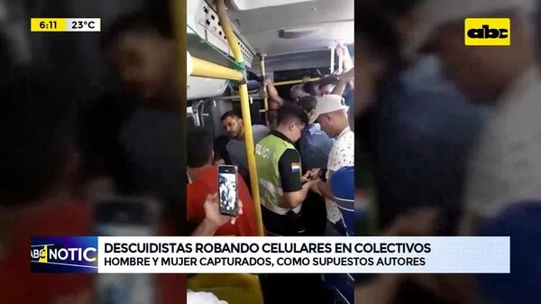 Descuidistas roban celulares en colectivos - ABC Noticias - ABC Color
