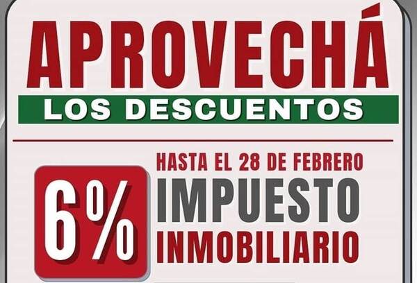 Descuento en pago de impuesto inmobiliario de Lambaré va hasta el 28 | Lambaré Informativo