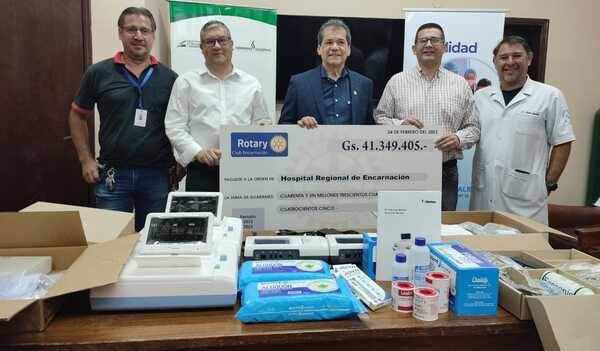 Rotary Encarnación entrega equipamientos al Hospital Regional de Encarnación