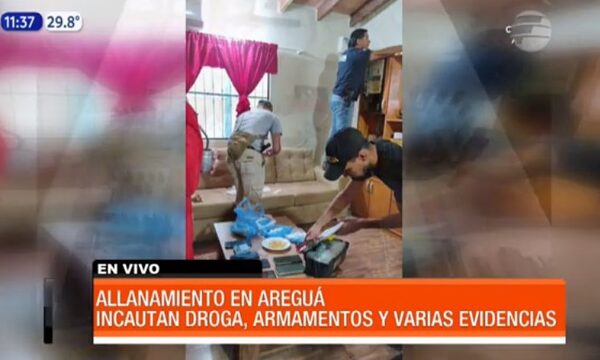 Incautan droga, armamentos y varias evidencias en Areguá | Telefuturo