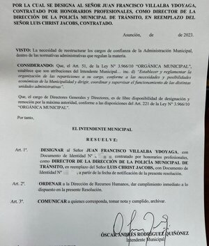 Juan Villalba es nuevo director de la PMT | 1000 Noticias