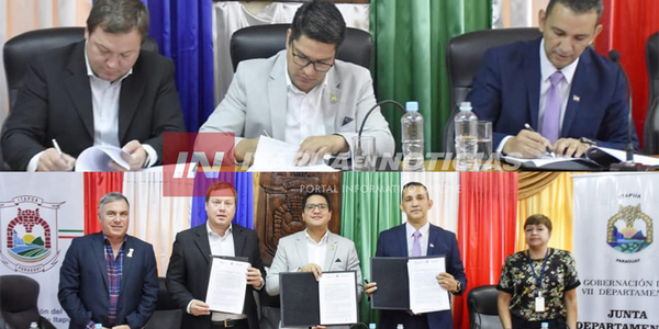 FIRMA DE CONVENIO ENTRE SENASA, ERSSAN, AIDI Y GOBERNACIÓN - Itapúa Noticias