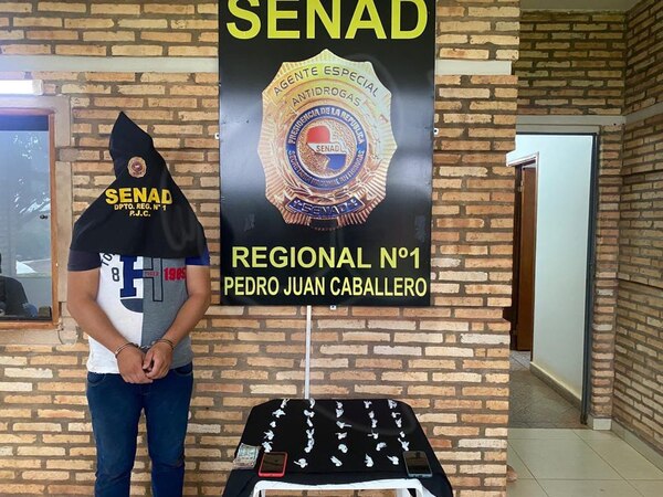 Motociclista detenido con droga