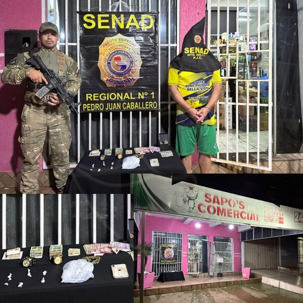 Abogado detenido por venta de droga en local comercial