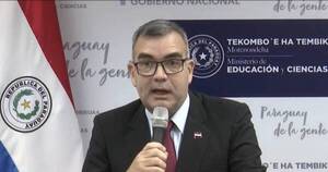 La Nación / Que planteen algo más que no sean solo palabras, dice ministro del MEC ante propuestas populistas