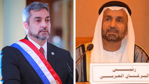 Mario Abdo Benítez recibe a Ahmed Bin Mohammed Al Jarwan, presidente de Consejo Global por la Tolerancia y la Paz de EAU - Revista PLUS