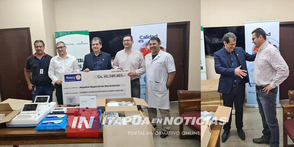 ROTARY CLUB ENCARNACIÓN REALIZÓ IMPORTANTES DONACIONES PARA EL HOSPITAL REGIONAL - Itapúa Noticias