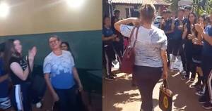 La Nación / Entre aplausos despiden a docente jubilada en Itauguá