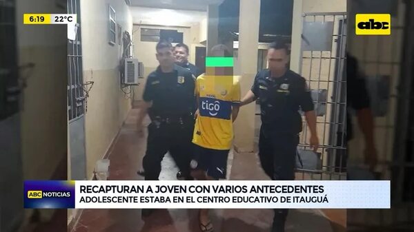 Recapturan a joven con varios antecedentes - ABC Noticias - ABC Color