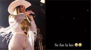 ¡Marilina se quedó a oscuras en pleno show!