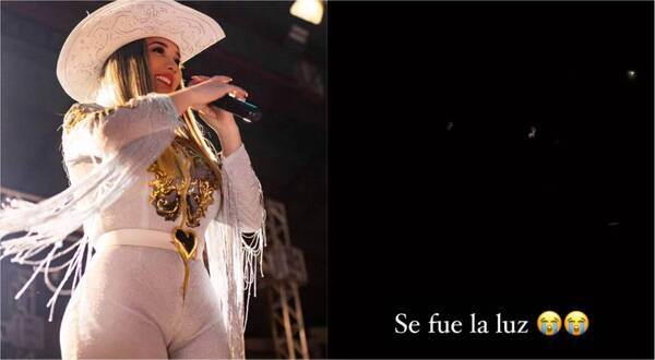 ¡Marilina se quedó a oscuras en pleno show!