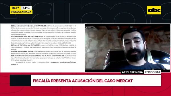 Fiscalía presenta acusación del caso Mercat - Crimen y castigo - ABC Color