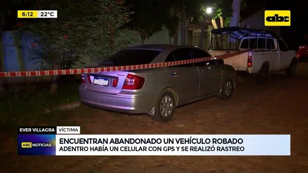 Encuentran abandonado un vehículo robado - ABC Noticias - ABC Color