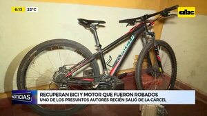 Recuperan una bici y motor que fueron robados - ABC Noticias - ABC Color