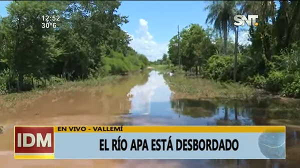 Preocupación en Vallemí por el nivel del río Apa que sigue subiendo