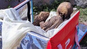 Hallan una momia prehispánica en mochila de repartidor en Perú