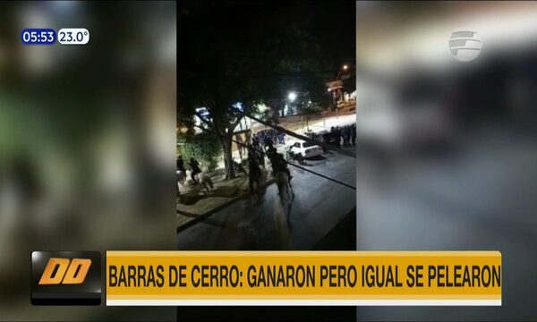 Barras de Cerro: Ganaron, pero igual se pelearon | Telefuturo