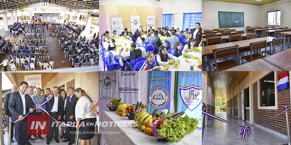 INAUGURACIÓN DE OBRAS Y LANZARON "ALMUERZO ESCOLAR" EN COLEGIO JOHN F. KENNEDY - Itapúa Noticias