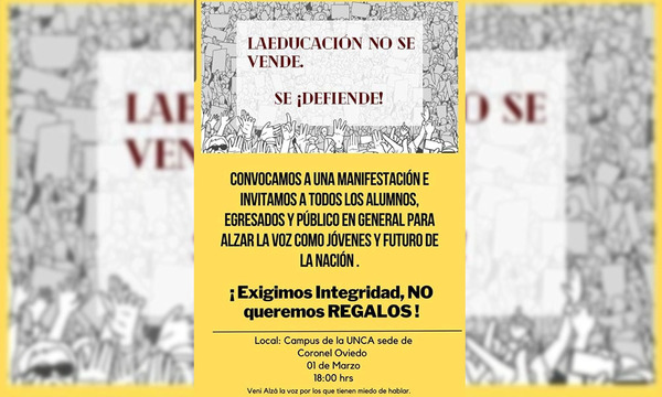 Convocan a manifestación a estudiantes y egresados de FCE-UNCA - OviedoPress