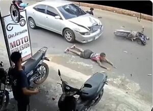 Video: adelantamiento ocasiona triple choque - Policiales - ABC Color