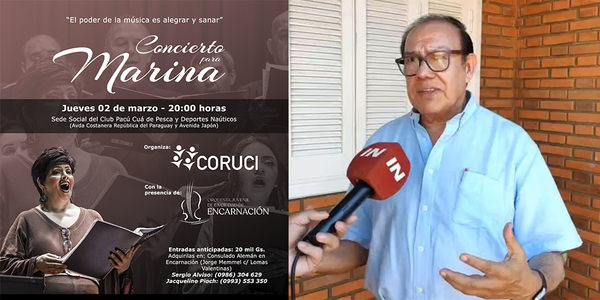 “GRAN CONCIERTO PARA MARINA” SE REALIZARÁ ESTE JUEVES EN ENCARNACIÓN - Itapúa Noticias