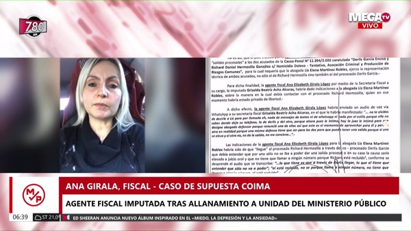 Caso fiscal Girala: Presunto audio sospechoso, el pedido de “una parrilla” y la versión que ella da - Megacadena — Últimas Noticias de Paraguay