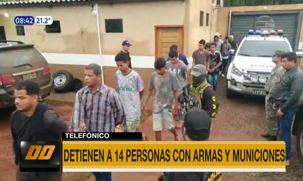 Detienen a 14 personas con armas y municiones en Capitán Bado | Telefuturo
