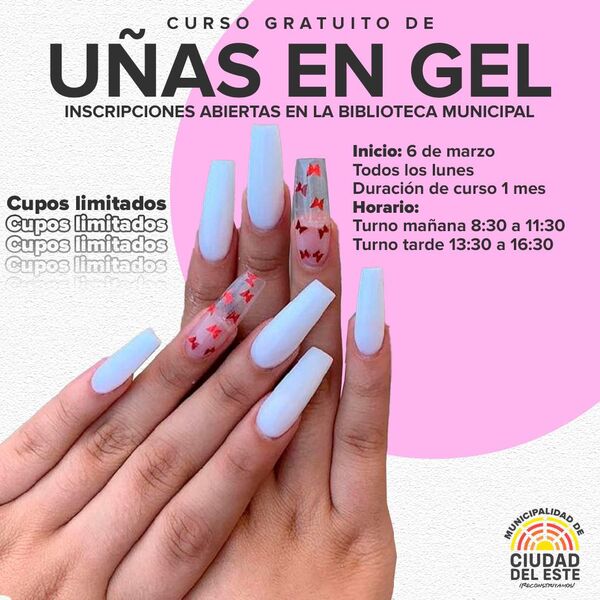 Curso de esculpida de uñas en la biblioteca municipal de CDE - La Clave