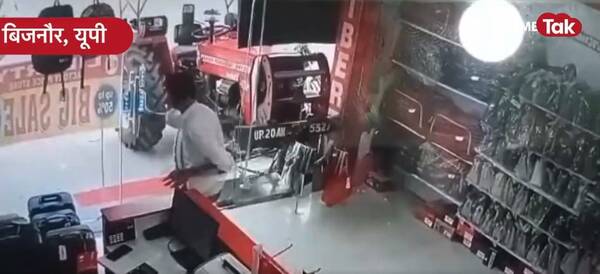 [VIDEO] Tractor se enciende solito y atropella un comercio: todo quedó grabado en video