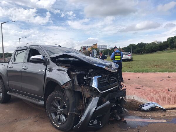 Aparatoso accidente de tránsito en Encarnación