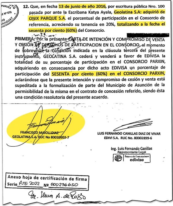 Cambios en Parxin pueden causar rescisión de contrato sin pago de multa - Nacionales - ABC Color
