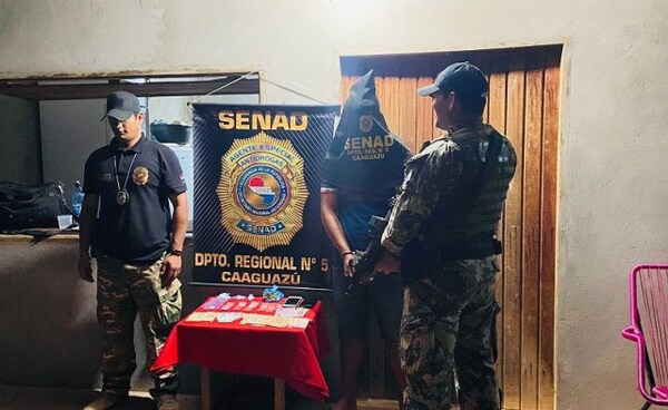 Allanan foco de distribución de cocaína en el departamento de Caaguazú