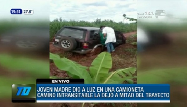 Joven nativa da a luz en el vehículo que la trasladaba de urgencia