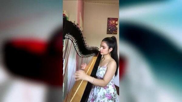 Joven arpista compone música en homenaje a Fernando Báez Sosa