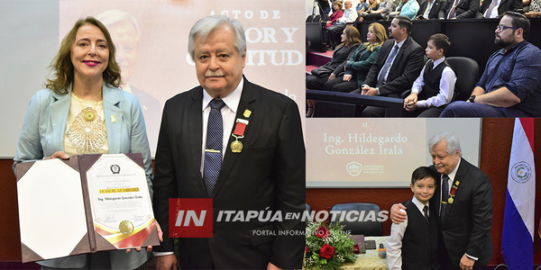 LA UNAE RECONOCIÓ LA TRAYECTORIA DEL ING. HILDEGARDO GONZÁLEZ - Itapúa Noticias