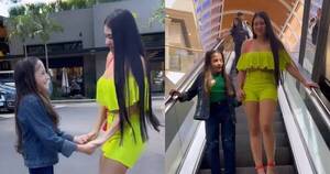 La Nación / ¡Día de chicas! Laurys Dyva llevó de shopping a la pequeña Mia
