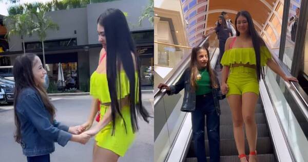 La Nación / ¡Día de chicas! Laurys Dyva llevó de shopping a la pequeña Mia