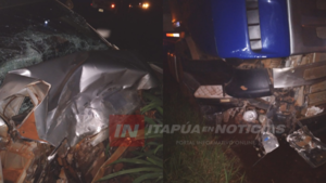 VIOLENTA COLISIÓN ENTRE UN AUTOMÓVIL Y UN CAMIÓN SOBRE RUTA PY06  - Itapúa Noticias
