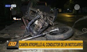 Conductor de motocarro muere tras ser arrollado por un camión | Telefuturo