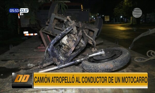 Conductor de motocarro muere tras ser arrollado por un camión | Telefuturo