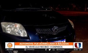 Vehículo recibe 14 impactos de bala en Capiatá - Unicanal