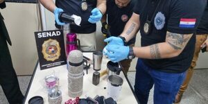 Incautan vasos térmicos e hidrolavadoras con cocaína en Silvio Pettirossi